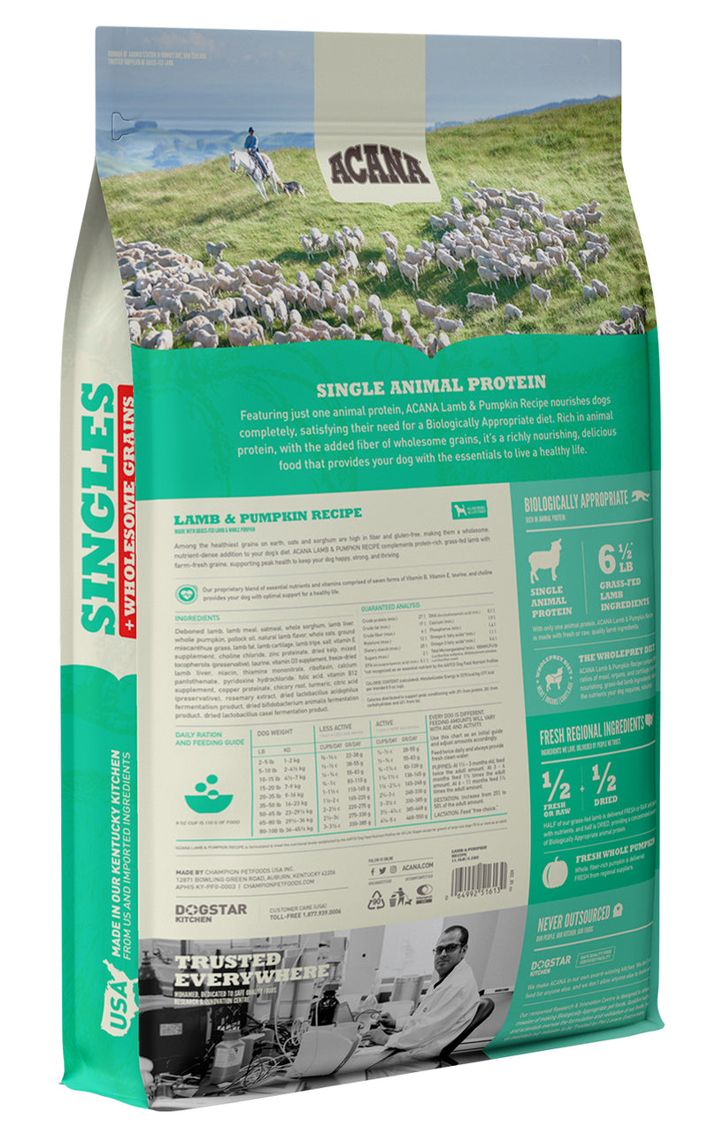 Acana Lamb & Pumpkin + Wholesome Grains Recipe for Dogs