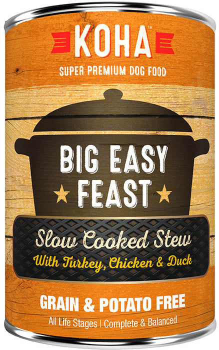 Koha Dog Can Big Easy Feast Turkey Chicken Duck 12.7oz