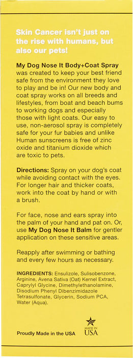 My Dog Nose It Body & Coat Spray Sunscreen 4oz