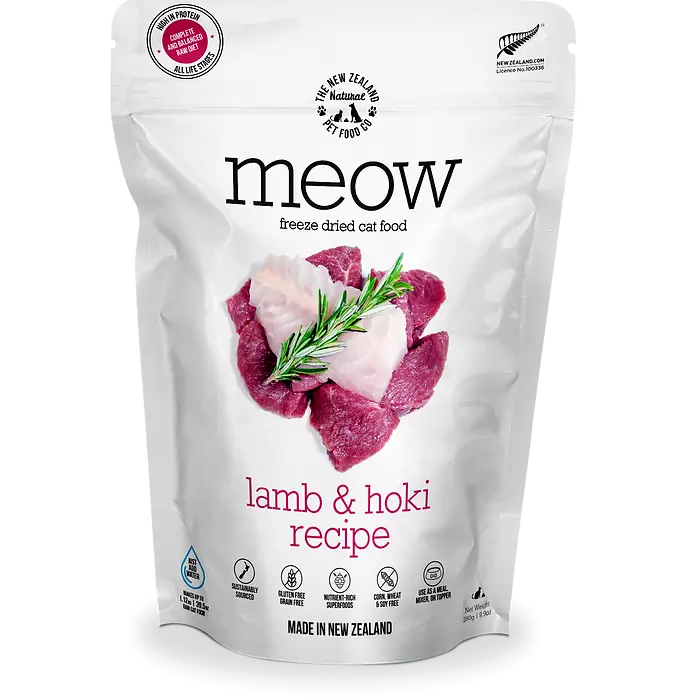 Meow Freeze-Dried Lamb & Hoki Cat Food
