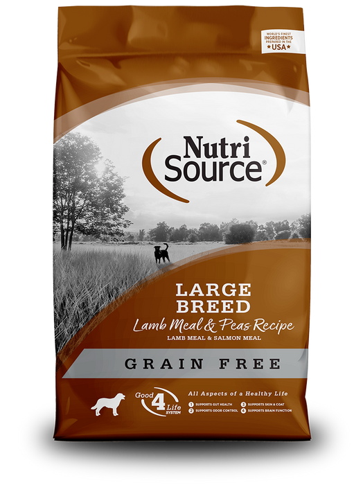 NutriSource Dog Grain Free Large Breed Lamb and Pea 26lb