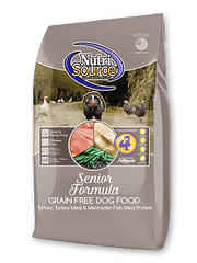 NutriSource Grain Free Senior Recipe Dry Dog Food 15 lb