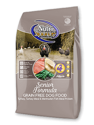 NutriSource Grain Free Senior Recipe Dry Dog Food 15 lb