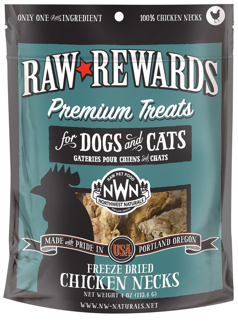 Northwest Naturals Raw Rewards Freeze-Dried Chicken Necks 4oz