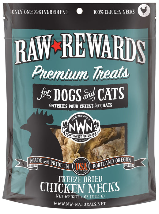 Northwest Naturals Raw Rewards Freeze-Dried Chicken Necks 4oz