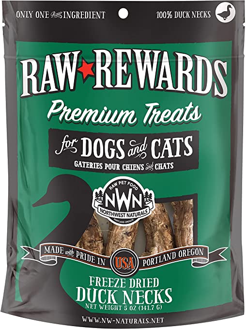 Northwest Naturals Raw Rewards Freeze-Dried Duck Necks 5oz