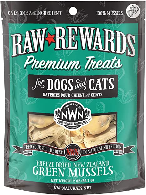 Northwest Naturals Raw Rewards Freeze-Dried Green Mussels 2oz