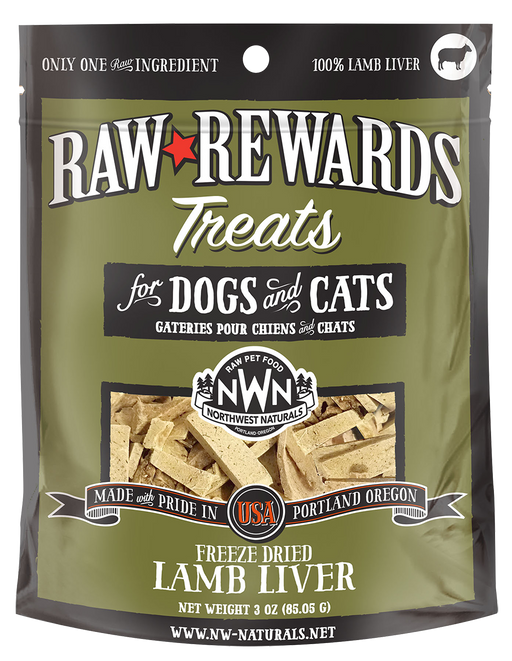 Northwest Naturals Raw Rewards Freeze-Dried Lamb Liver 3oz