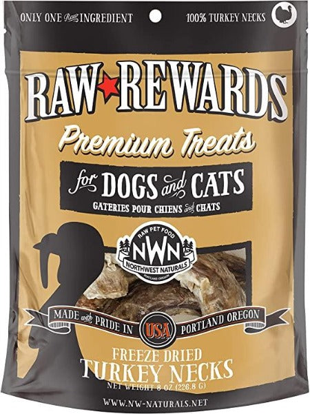 Northwest Naturals Raw Rewards Freeze-Dried Turkey Necks 8oz