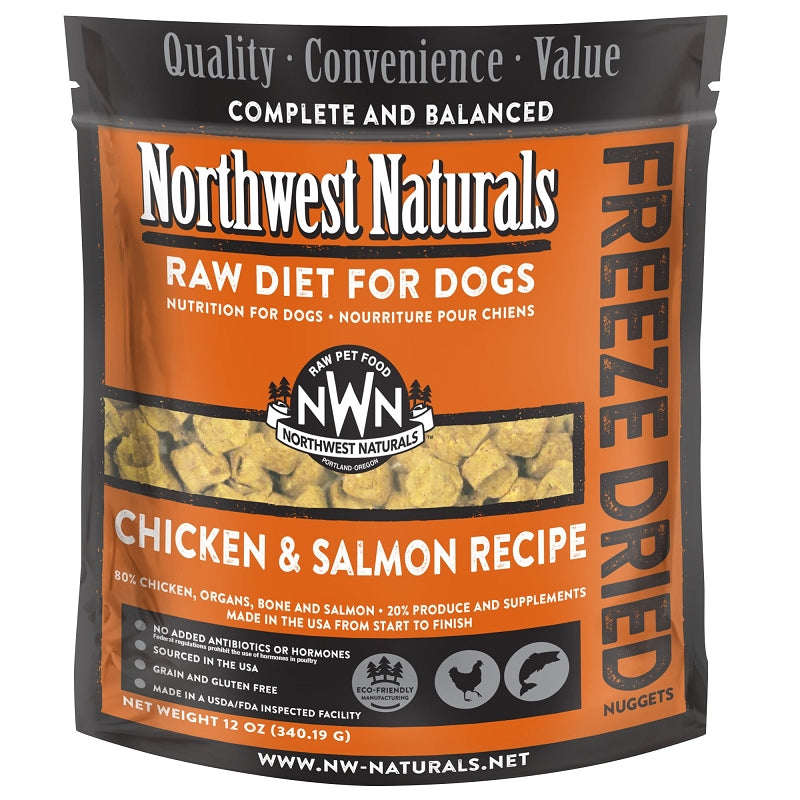 Northwest Naturals Freeze Dried Raw Nugget Chicken and Salmon 12 oz