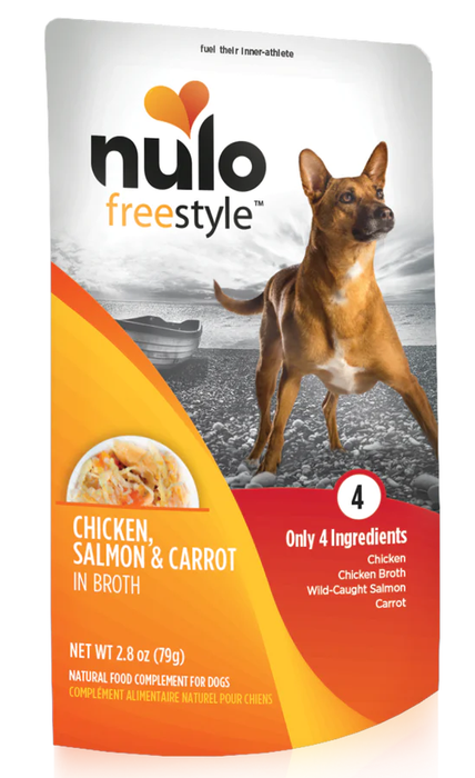 Nulo FreeStyle Chicken, Salmon & Carrot in Broth Pouch 2.8 oz