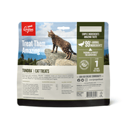Back view of Orijen Tundra cat treat bag. 