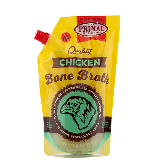 Primal Frozen Chicken Bone Broth 20 oz Food Topper