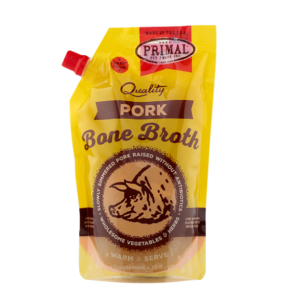 Primal Frozen Pork Bone Broth 20 oz Food Topper