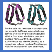 PetSafe 3 in 1 Harness in Purple and Teal 