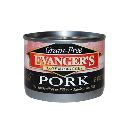 Evanger's Grain Free Pork For Dogs & Cats 6oz