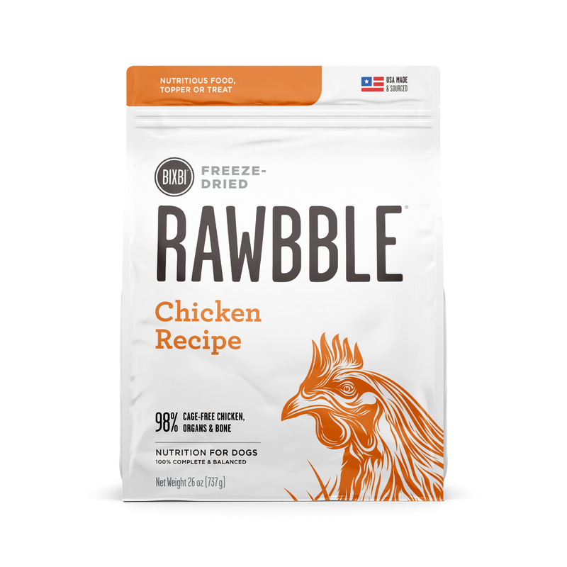 Bixbi Rawbble Freeze-Dried Dog Food, Chicken Recipe