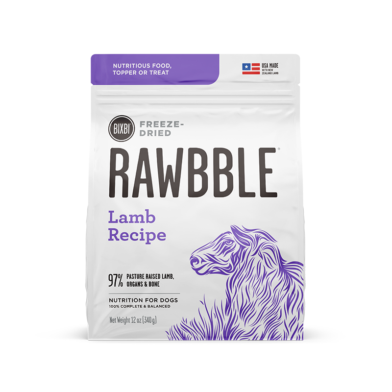 Bixbi Rawbble Freeze-Dried Dog Food, Lamb Recipe