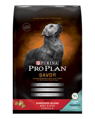 Purina Pro Plan Complete Essentials Adult Shredded Blend Beef & Rice Formula Dry Food