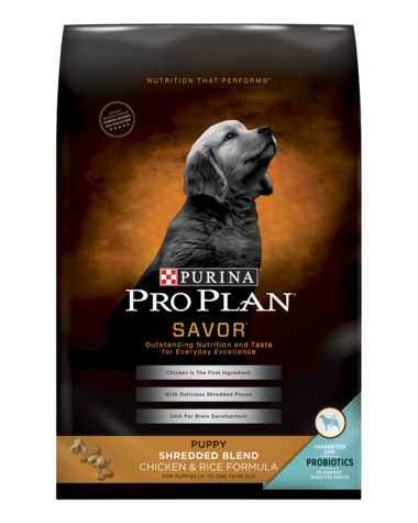 Purina Pro Plan Puppy Shredded Blend Chicken & Rice Formula Dry Food