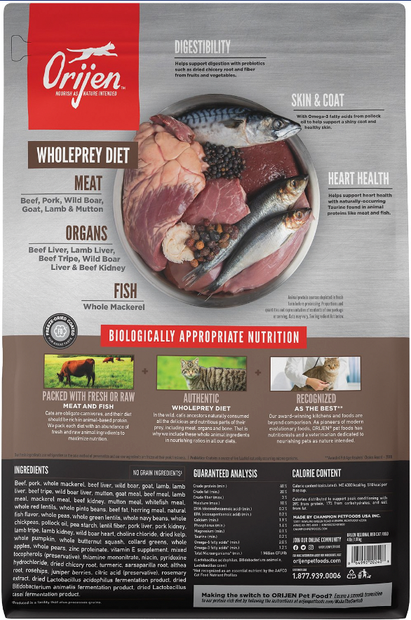 Orijen Grain-Free Regional Red Dry Cat Food