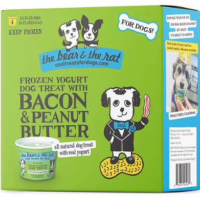 The Bear & The Rat Frozen Yogurt Treats - 4 Pack 3.5 oz Cups