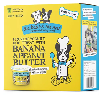 The Bear & The Rat Frozen Yogurt Treats - 4 Pack 3.5 oz Cups