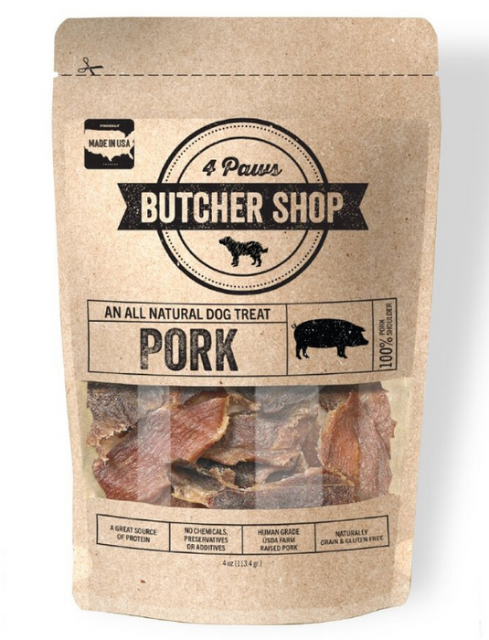 bag of all natural dog treats in pork flavor