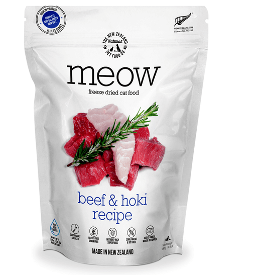 Meow Freeze-Dried Beef & Hoki Cat Food 