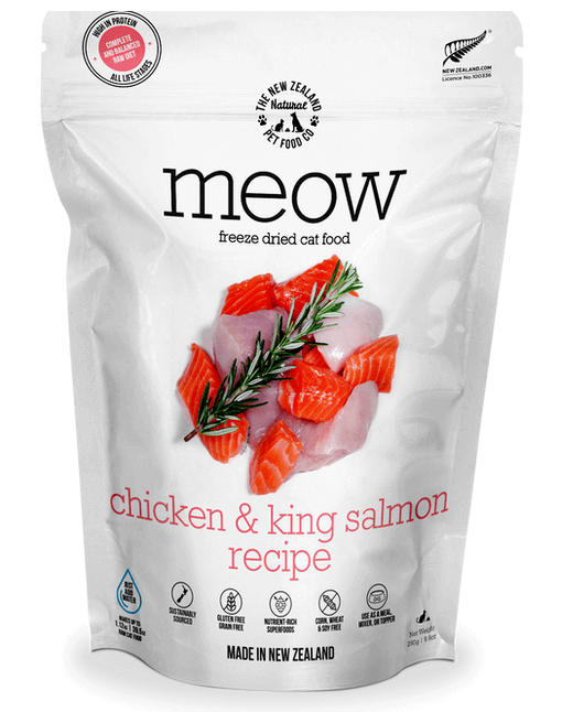 Meow Freeze-Dried Chicken & King Salmon Cat Food