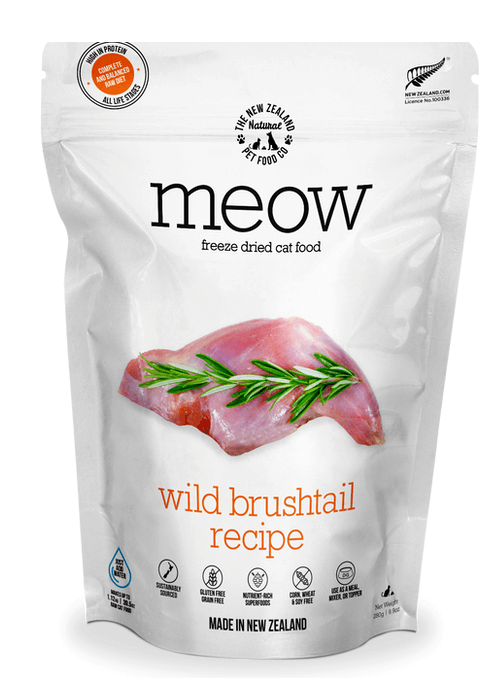 Meow Freeze-Dried Wild Brushtail Cat Food