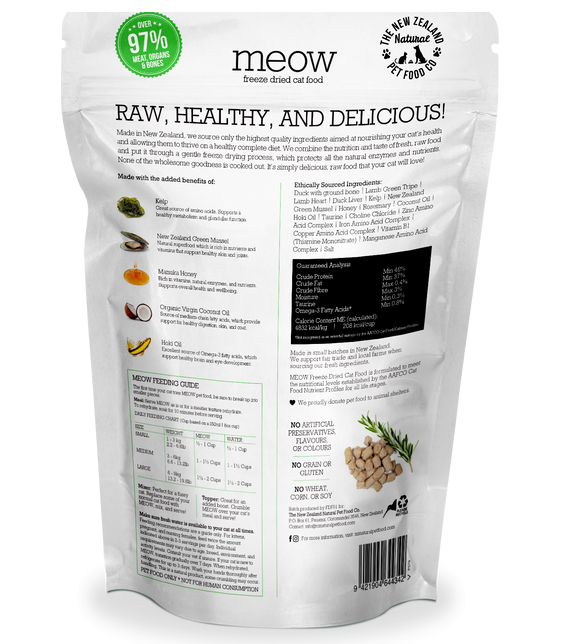 Meow Freeze-Dried Duck Cat Food 1.76oz