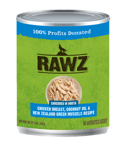 Rawz Shredded in Broth Chicken Breast, Coconut Oil & New Zealand Green Mussels Recipe 10oz