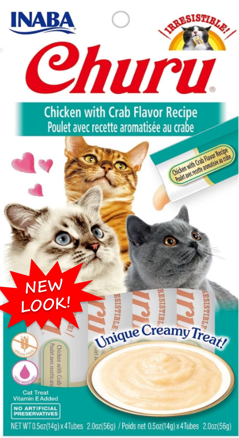 Churu Lickable Purée Chicken with Crab 4ct