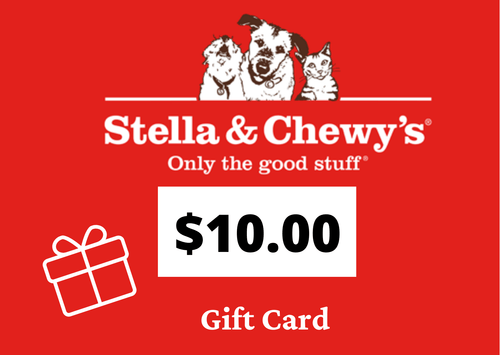 Red Stella and Chewy's gift card.