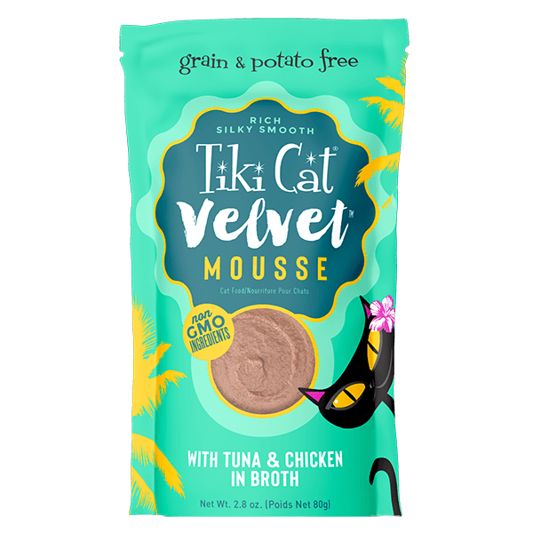 Tiki Cat Velvet Mousse Pouch