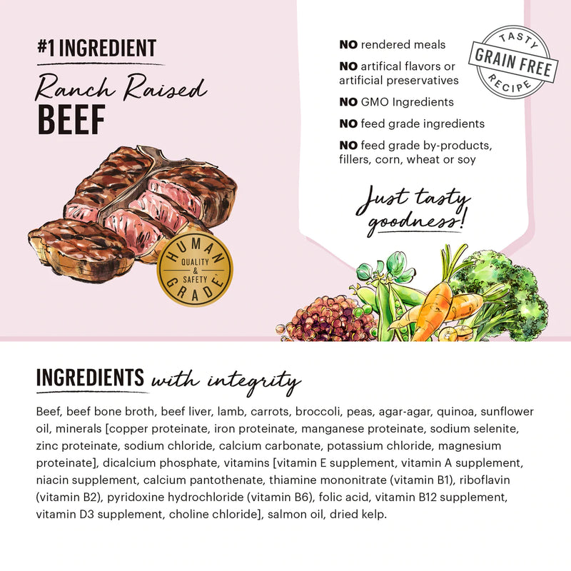 The Honest Kitchen-Butcher Block Pate Beef, Lamb  Spring Veggies Pate 10.5oz