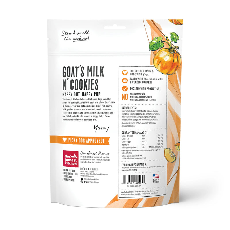 The Honest Kitchen-Goat's Milk N' Cookies - Slow-Baked with Pumpkin 8 oz