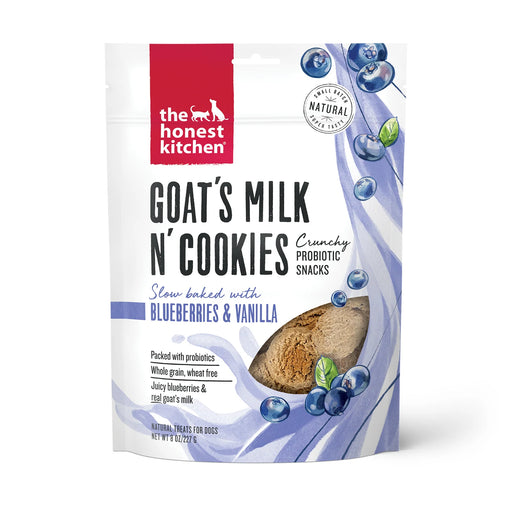 The Honest Kitchen-Goat's Milk N' Cookies - Slow Baked with Blueberries Vanilla 8 oz Pouch,