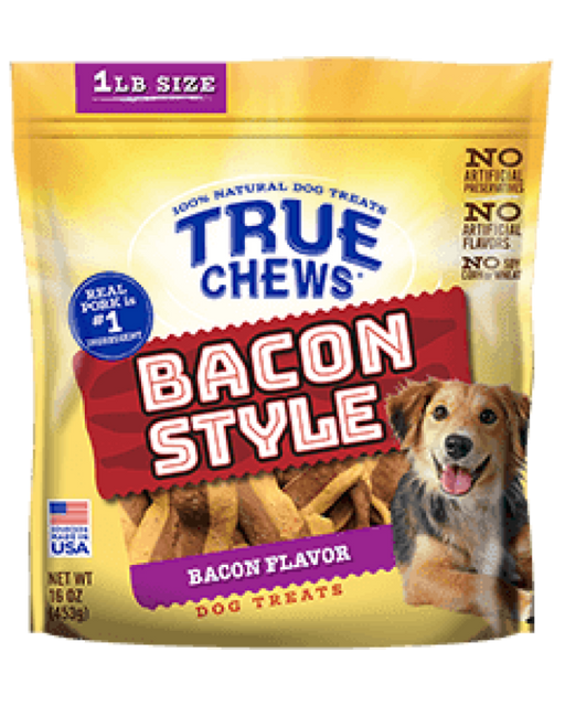 True Chews Bacon Style Beef & Bacon Flavor Dog Treats, 16 oz