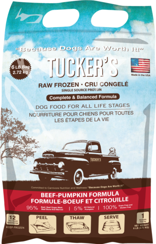 Tucker's Frozen Raw Dog Food, Beef with Pumpkin Formula 6lb