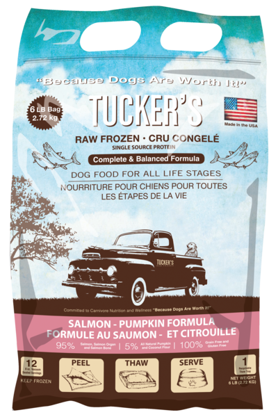 Tucker's Frozen Raw Dog Food, Salmon with Pumpkin Formula 6lb