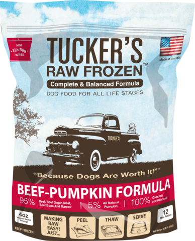 Tucker's Frozen Raw Dog Food, Beef with Pumpkin Formula