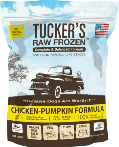 Tucker's Frozen Raw Dog Food, Chicken with Pumpkin Formula 6lb
