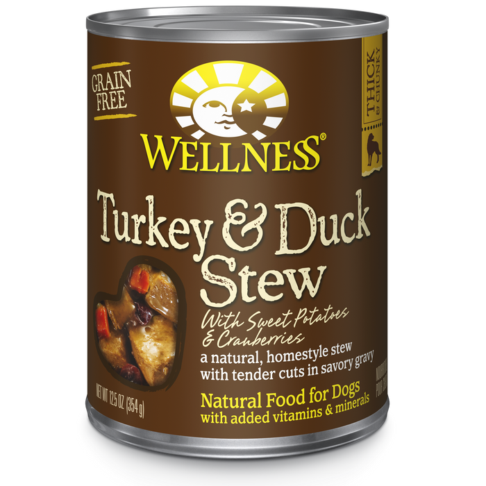 Wellness Turkey and Duck Stew Dog Food 12.5 oz