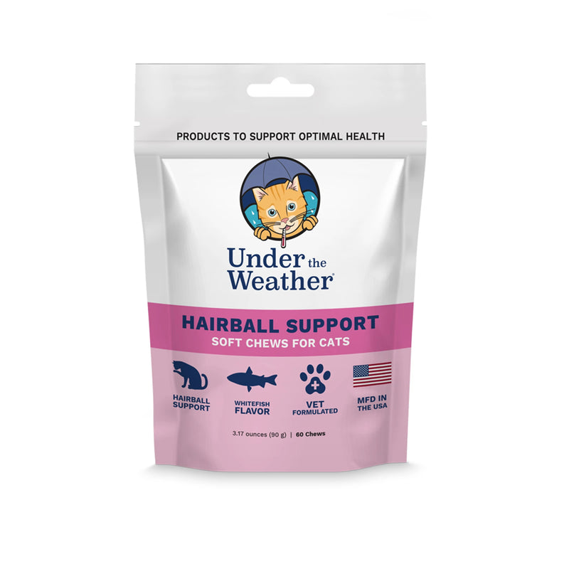 Under the Weather Hairball Support Soft Chews for Cats 60ct