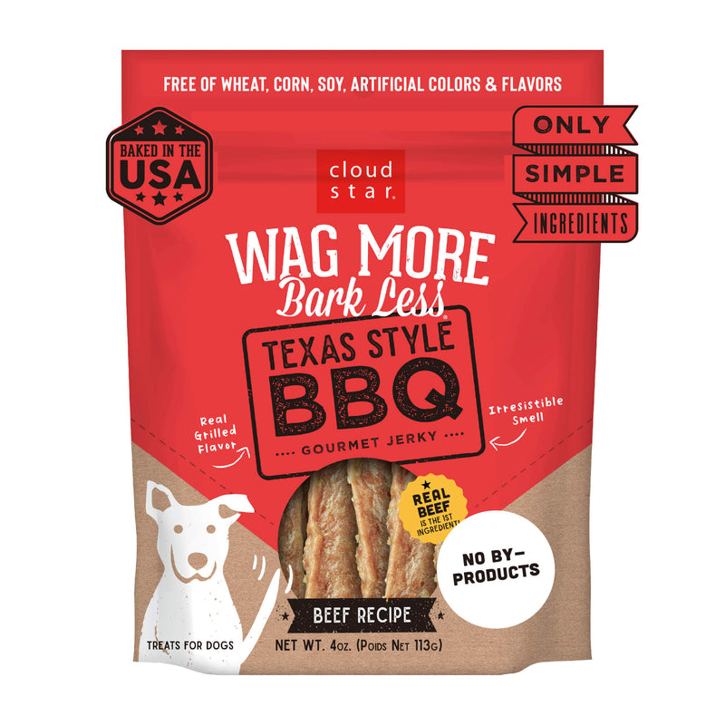 Wag More Bark Less Jerky, BBQ Grilled Beef, 10 oz