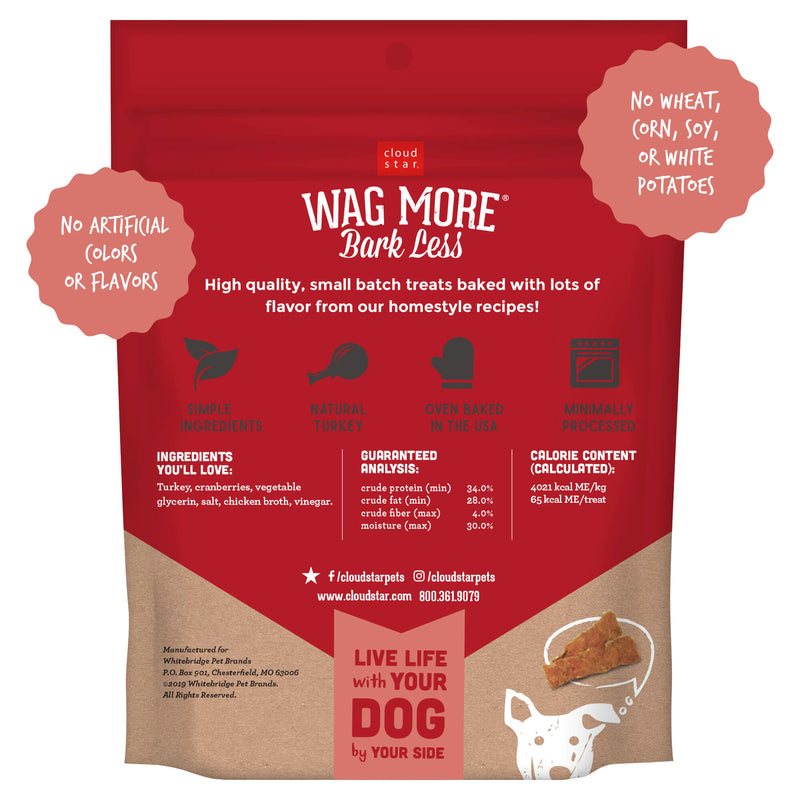 Wag More Bark Less Jerky, BBQ Grilled Turkey, 10 oz