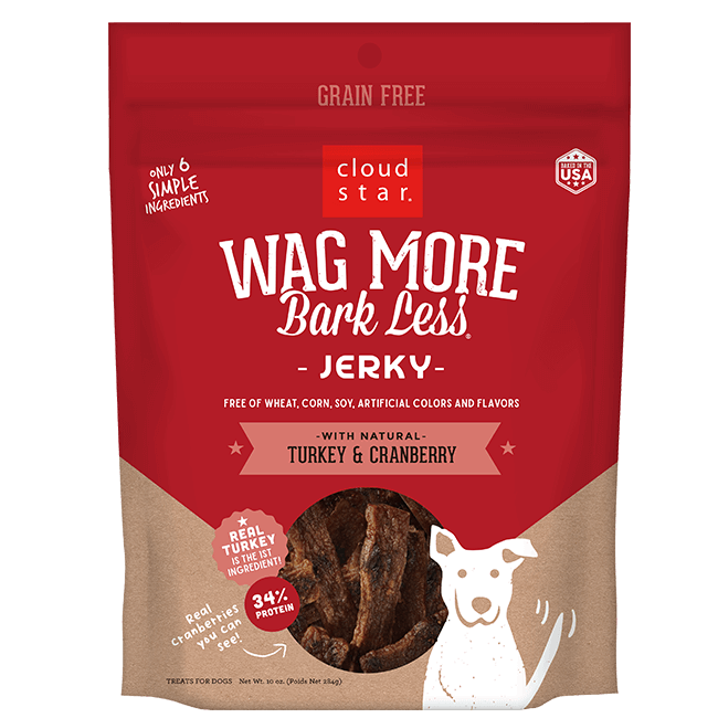 Wag More Bark Less Jerky, BBQ Grilled Turkey, 10 oz