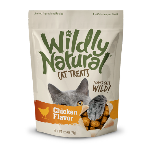 Wildly Natural Chicken Flavor Cat Treats, 2.5oz